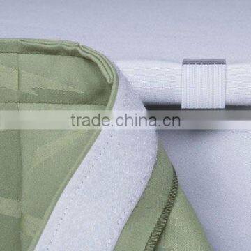 Banquet table skirting with plastic clip polyester table linen table skrits with box pleat and shirred pleat