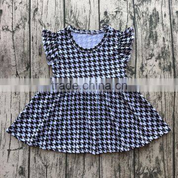 Boutique baby girls flutter trendy party dress ruffle kids summer clothes dress children one pc outfit