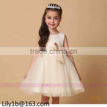 baby clothing girl Guangzhou Wholesale adorable white baby party dress back in stock product