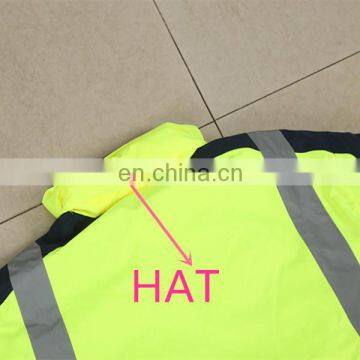 Manufacture Hi-Vis China Quality Winter Warm Safety Reflective Jacket With Pockets