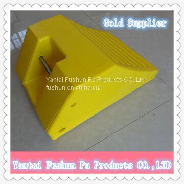 Large PU Wheel Chock On Mining Truck