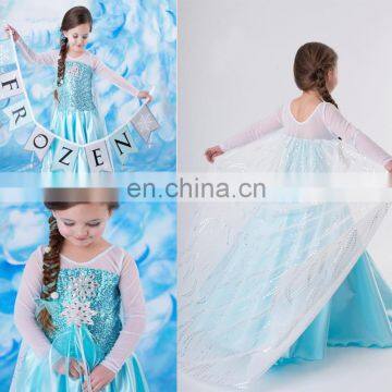 2015 newly frozen elsa dress with glitter FGCC-1013