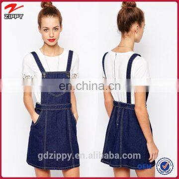 Alibaba Express dresses Glamorous denim pinafore dress for girls