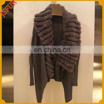 Hot style nice pattern wool knit coat