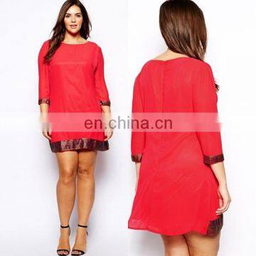 Elegant Style Ladies Casual Wear Long Tops Plus Size Women Clothing