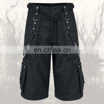 Black Gothic Cargo Short Pant