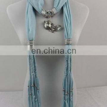 Cheap elephant pendant jewelry scarf 2013 hot sale