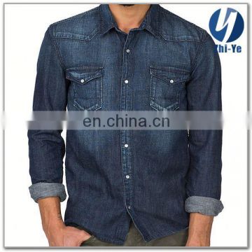 high quality factory price men's denim shirt