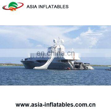 Funny and Excitting Inflatable Half-Moon Slide , Amazing Inflatable Yacht Slides cheap on sale