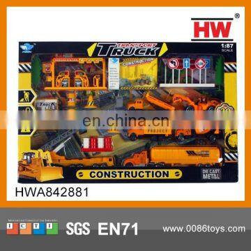 New Design Free Wheel 1:87 Scale Die Cast Truck Toy Engineering Set