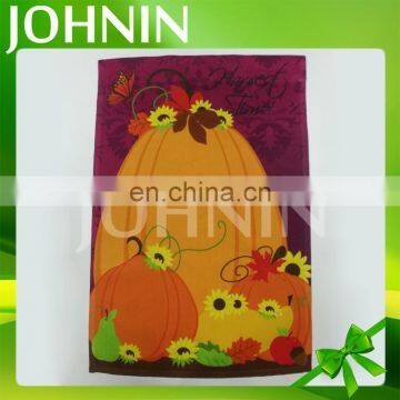 ODM 12*18 inch Polyester Double Layer Decorative Pumpkin Picture Holloween Garden Flag