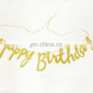Birthday Party Decorations Glitter Banner Happy Birthday Banners