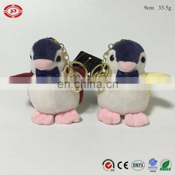 Tiny plush soft stuffed cotton penguin promotional keychain toy