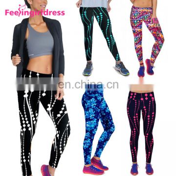 180G Weight Cheap Custom Logo 3D Print Super Soft Brushed Leggings For Women