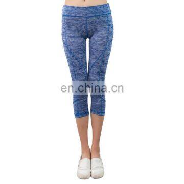 Womens Yoga Pants 3/4 Length High Elasticity Waist Gym Leggings