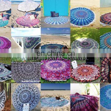 Wholesale mandala roundie throw beach cover beach towel hippie yoga mat