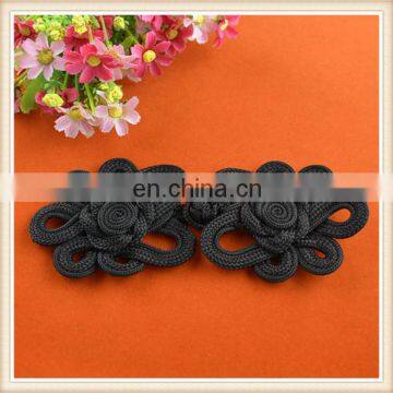 Hot sale black chinese knot buttons embroidery wholesale custom button for garment