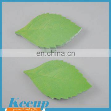 Fancy leaf shaped sticky notes advertising custom sticky notes