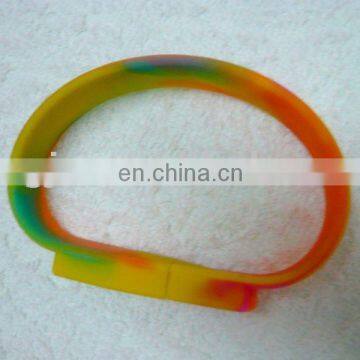 1GB/2GB/4GB USB silicone bracelet/wristband