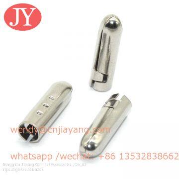 zinc alloy engraved logo customized logo zinc alloy aglets flat end aglet