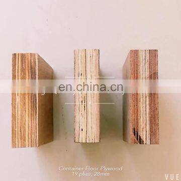 Apitong/Hardwood 19ply 28mm Shipping Container Plywood