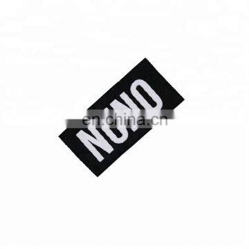 Wholesale Custom Labels Clothing Black Brand Tag Woven Label for Garment