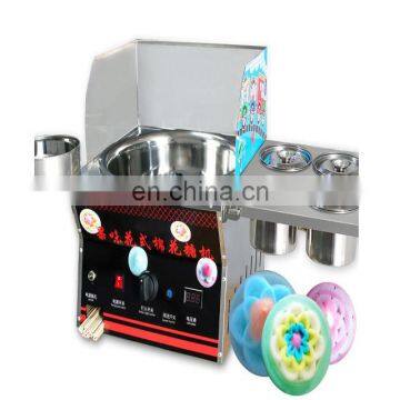 Commercial gas cotton candy floss machine with cart