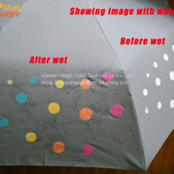 Water Sensitive Color Changing Cloth/Umbrella  (White change to colors)