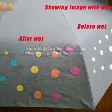 Water Sensitive Color Changing Cloth/Umbrella  (White Change to Colors)