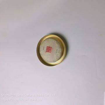Brass Round Small Tea Cake Box 100g Tea Cake Special Diameter 131mm, Height 20mm photo-4