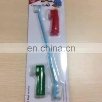 3Pcs Pets Finger Toothbrush Dog Cat Teeth Cleaning Care Brush