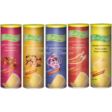 Potato Chips with Different Flavors for Selection