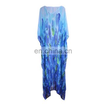 Plus size Chiffon Robe de Plage Long Print Beach Dress Swimsuit cover up Pareos de Playa Mujer Beach cover up Sarong Beachwear