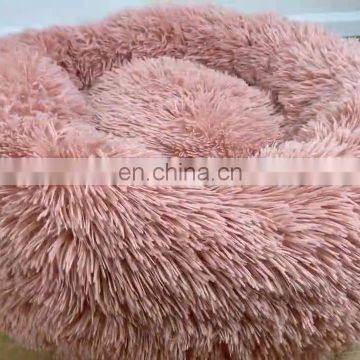 Elegant Modern Luxury Felt Round Eco Friendly Design Large Big Bunk House Bed Pet Dog Cat Bed