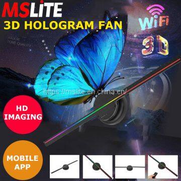 3D Hologram Projector Wifi Control Supermarket Promotion Advertising Fan Disiplayer