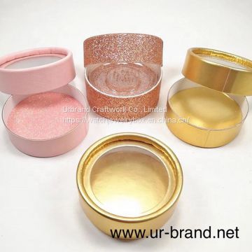 Wholesale Custom Eyelash Packaging Custom Logo Packaging Round Glitter Eyelashes Box