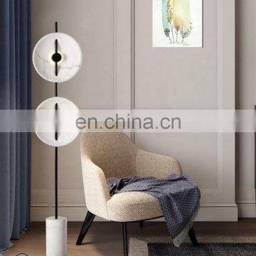 Modern Creative Standing Lighting White Marble Art Floor Lamp For Living Room Hotel photo-5