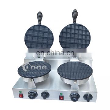 High Quality Double Plate  Ice Cream Cone Maker Electric 220V Kitchen Cone Machine With CE