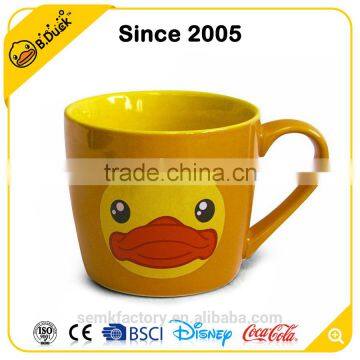 Wholesale B.Duck brand mug ceramic yellow custom enamel coffee mug