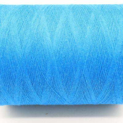 Supply Blue Color 50% Cotton 50% Polyester Ne24s/1 Colored Yarn Recycled Cotton Open-end Spinning Yarn for Denimrn photo-3