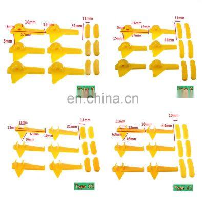 12Pcs/Set Tyre Nylon Mount Demount Machine Accessories Head Insert Rim Protector Tyre Changer Rim Protectors Yellow photo-4