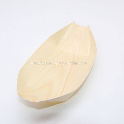 Disposable wholesale price 6.5inch Wood pine boat