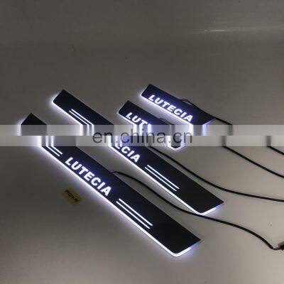 Auto spare parts car illuminated Door Sill Plate led Moving Door Scuff Wired threshold overlays light plate