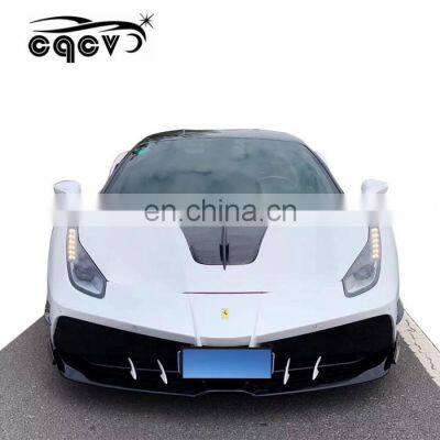 Body Kit for Ferrari 488 in Misha Style Front Bumper Rear Bumper Hood Carbon Fiber Front Lip Rear Lip Side Skirts Fenders photo-3