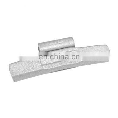 Lead knock on balancing wheel weights for steel and alloy rim use