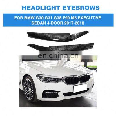 Carbon Fiber Lamp Eyelids for BMW G30 G31 G38 F90 M5 17-18 photo-2