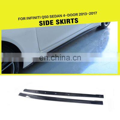 13-17 Q50 Side Skirts Extension Carbon Fiber Bottom Line for Infiniti Q50 photo-2
