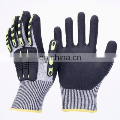 Best sale work industrial safety tpr impact rubber gloves