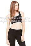 Ladies' santoni seamless knit quick dry & wicking cross back mid support sports bra.