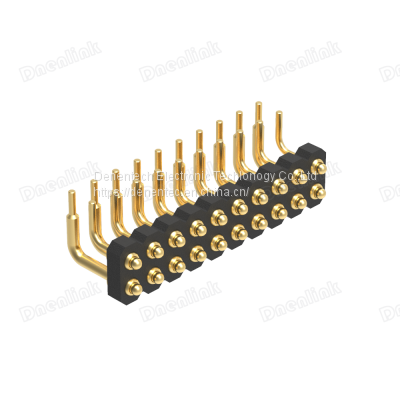 Dnenlink 2.0mm Pitch Double Row H1.27mm Right Angle DIP Male Pogo Pin Connector for PCB photo-4